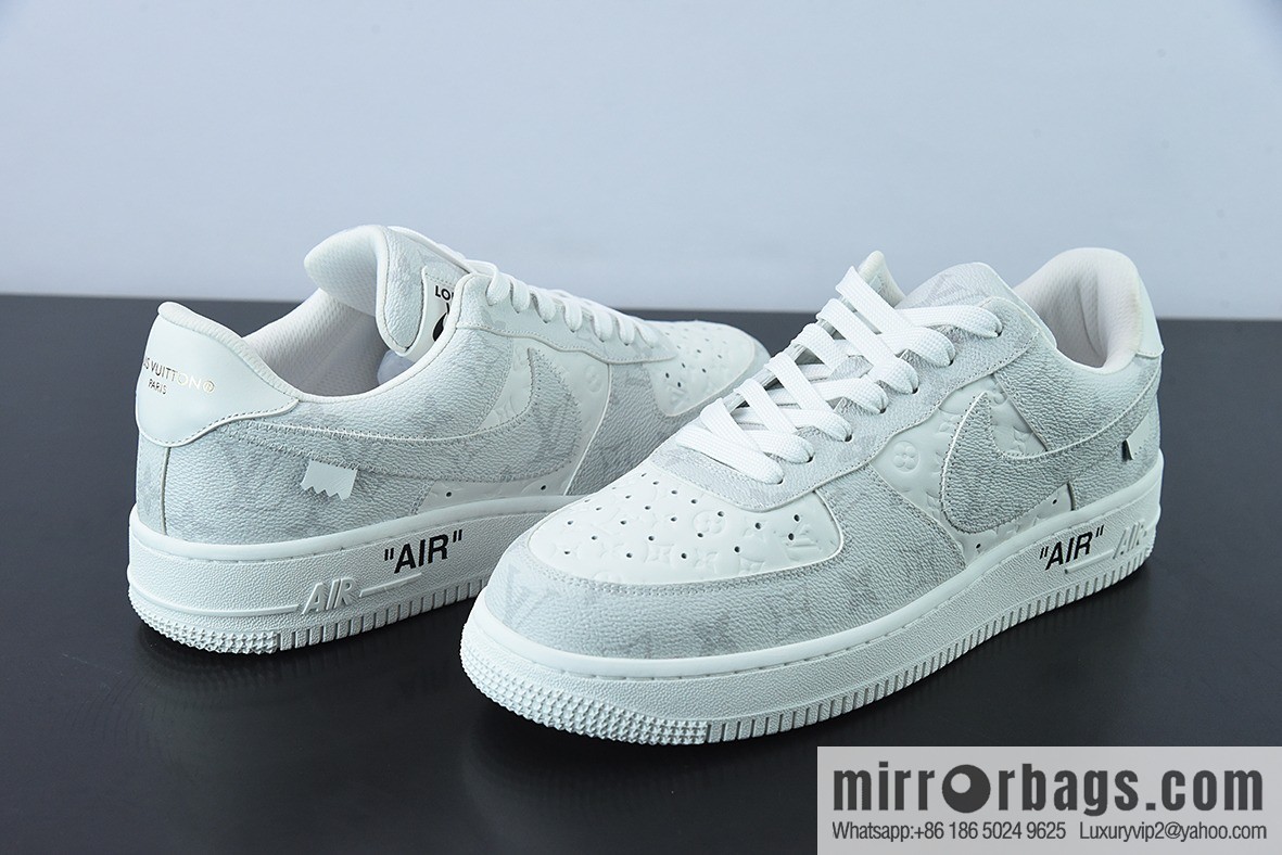 LVx Nk Air Force 1 Low Louis Vuitton donkey brand LV joint name, Air Force One low-top Unisex same sneakers