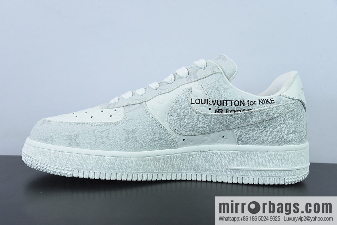 LVx Nk Air Force 1 Low Louis Vuitton donkey brand LV joint name, Air Force One low-top Unisex same sneakers
