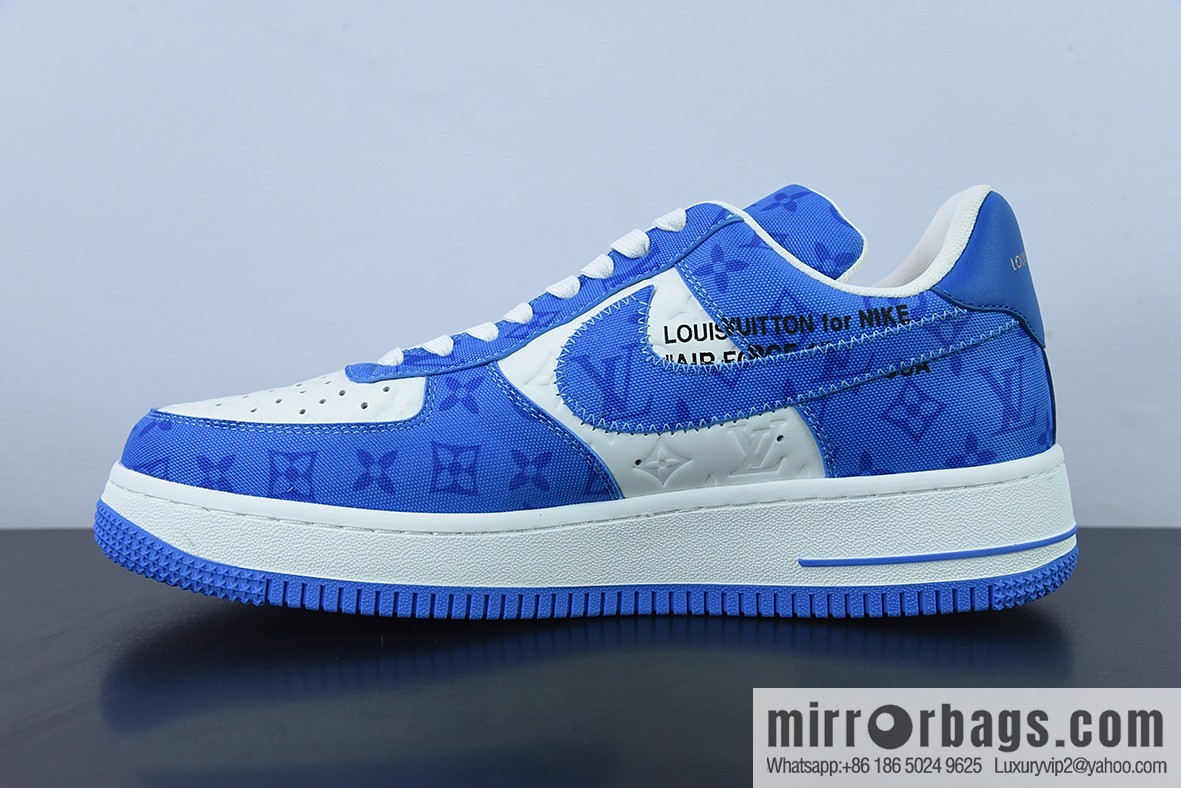 LVx Nk Air Force 1 Low Louis Vuitton donkey brand LV joint name, Air Force One low-top Unisex same sneakers