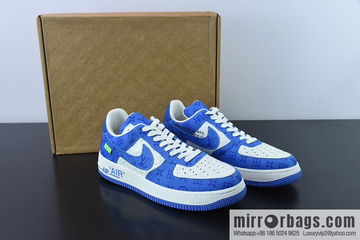LVx Nk Air Force 1 Low Louis Vuitton donkey brand LV joint name, Air Force One low-top Unisex same sneakers