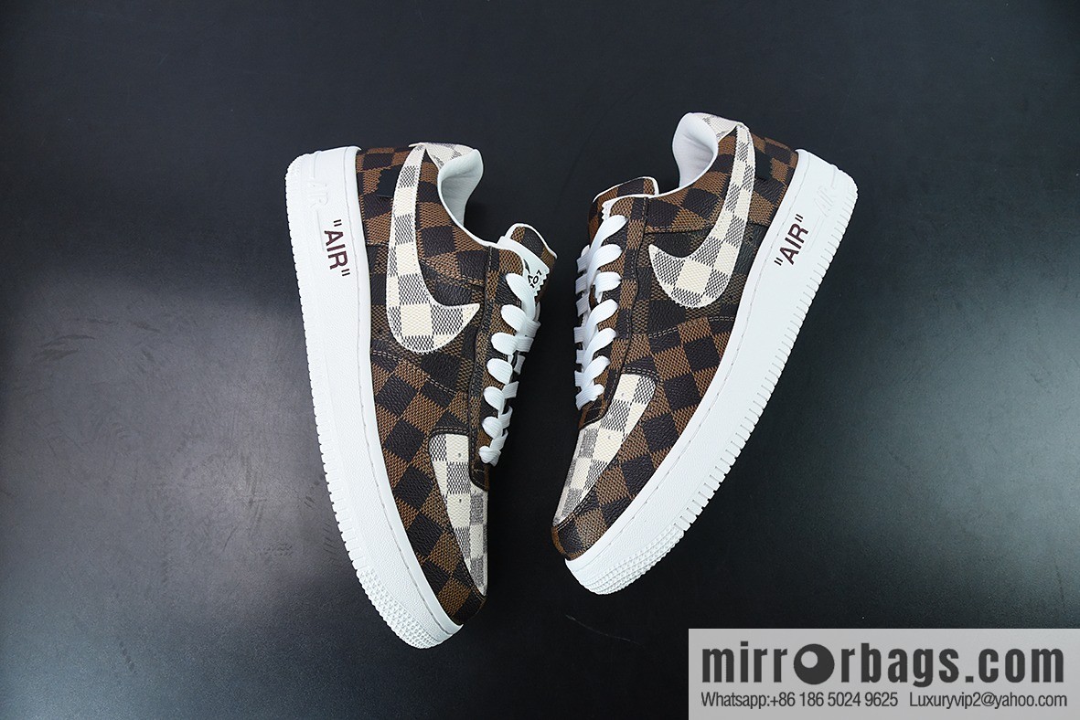 LVx Nk Air Force 1 Low Louis Vuitton donkey brand LV joint name, Air Force One low-top Unisex same sneakers