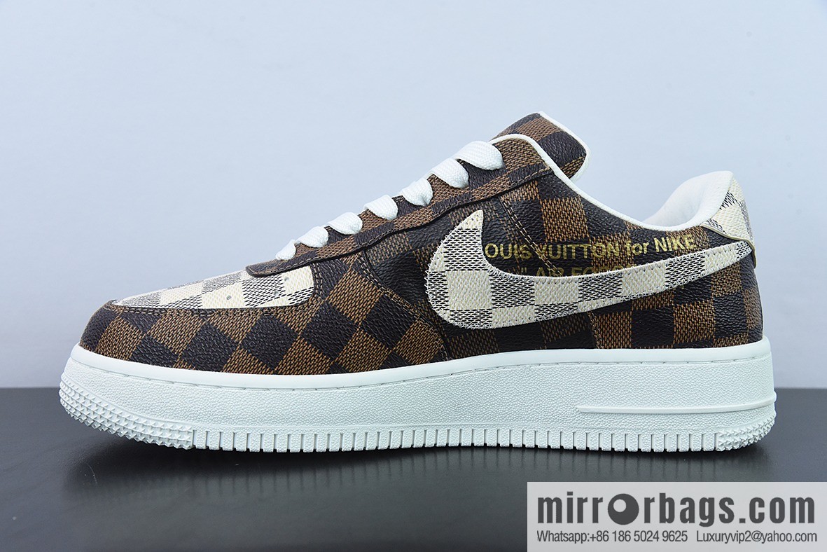 LVx Nk Air Force 1 Low Louis Vuitton donkey brand LV joint name, Air Force One low-top Unisex same sneakers