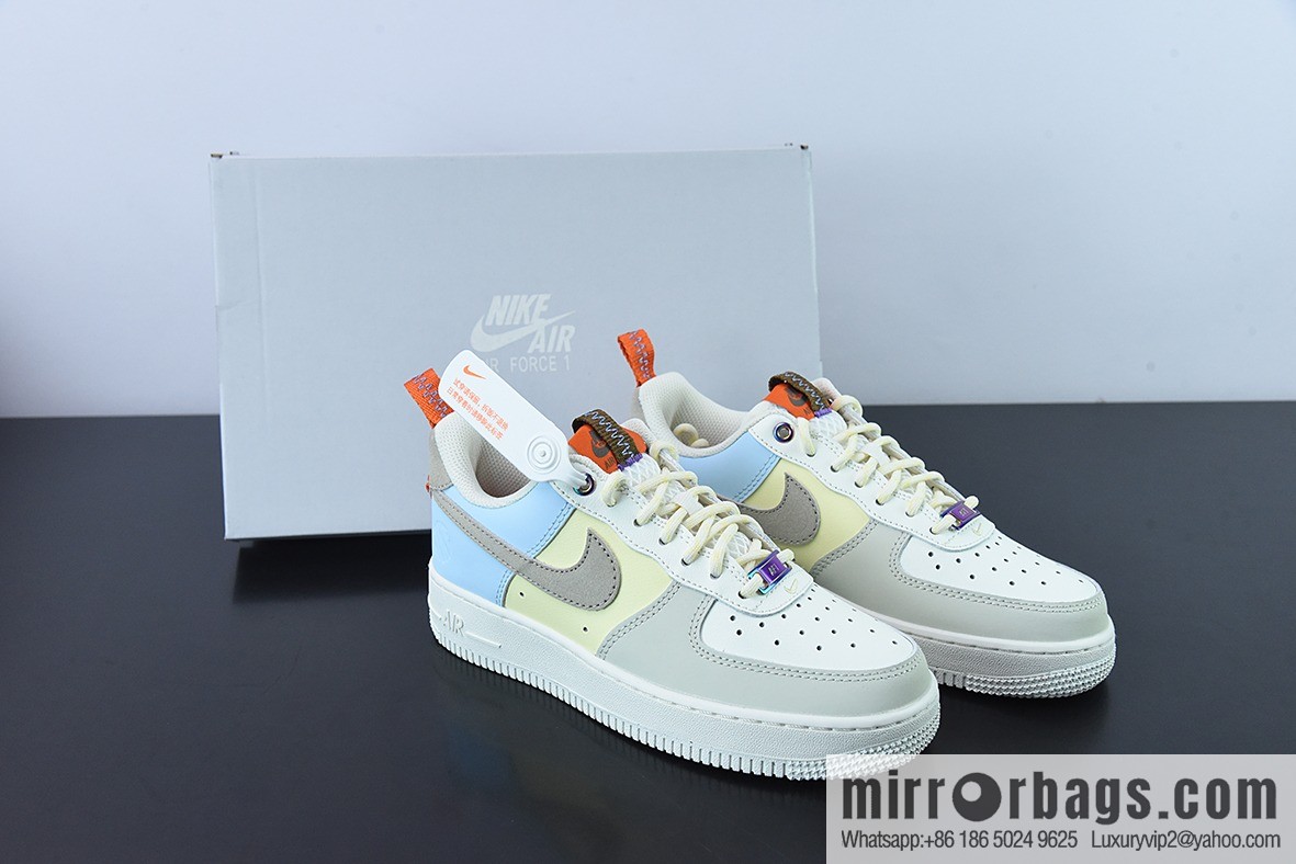 Nike Air Force 1 Low milk white blue red patchwork Air Force No. 1 low-top sports and leisure versatile board shoes, item number: DX6042-111