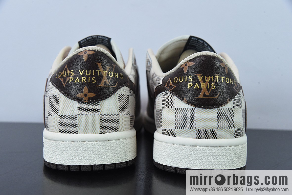 LV Louis Vuitton x NK Air Jordan 1 Low AJ1 TS barb low top monogram plaid Part Number: LK 0221