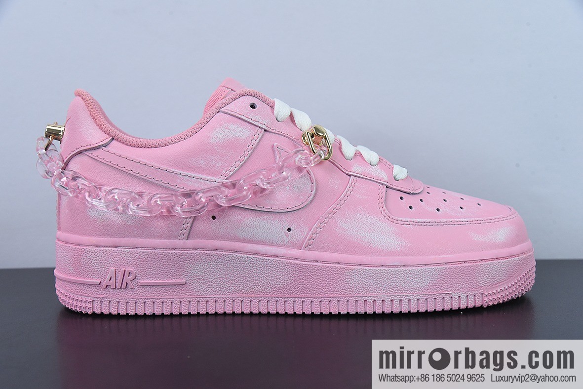 Nike Air Force 1 Low 07 pink crystal chain, Air Force One low-top casual shoes, official item number: DD8959 100