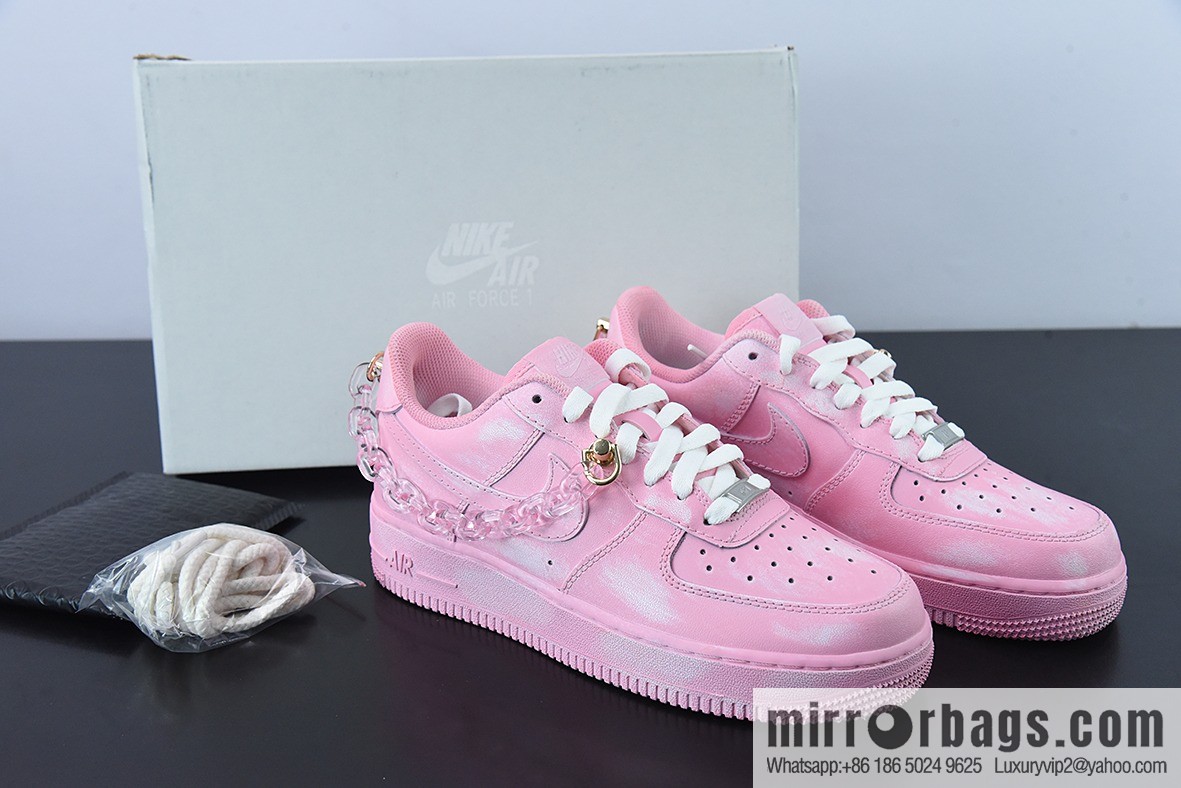 Nike Air Force 1 Low 07 pink crystal chain, Air Force One low-top casual shoes, official item number: DD8959 100