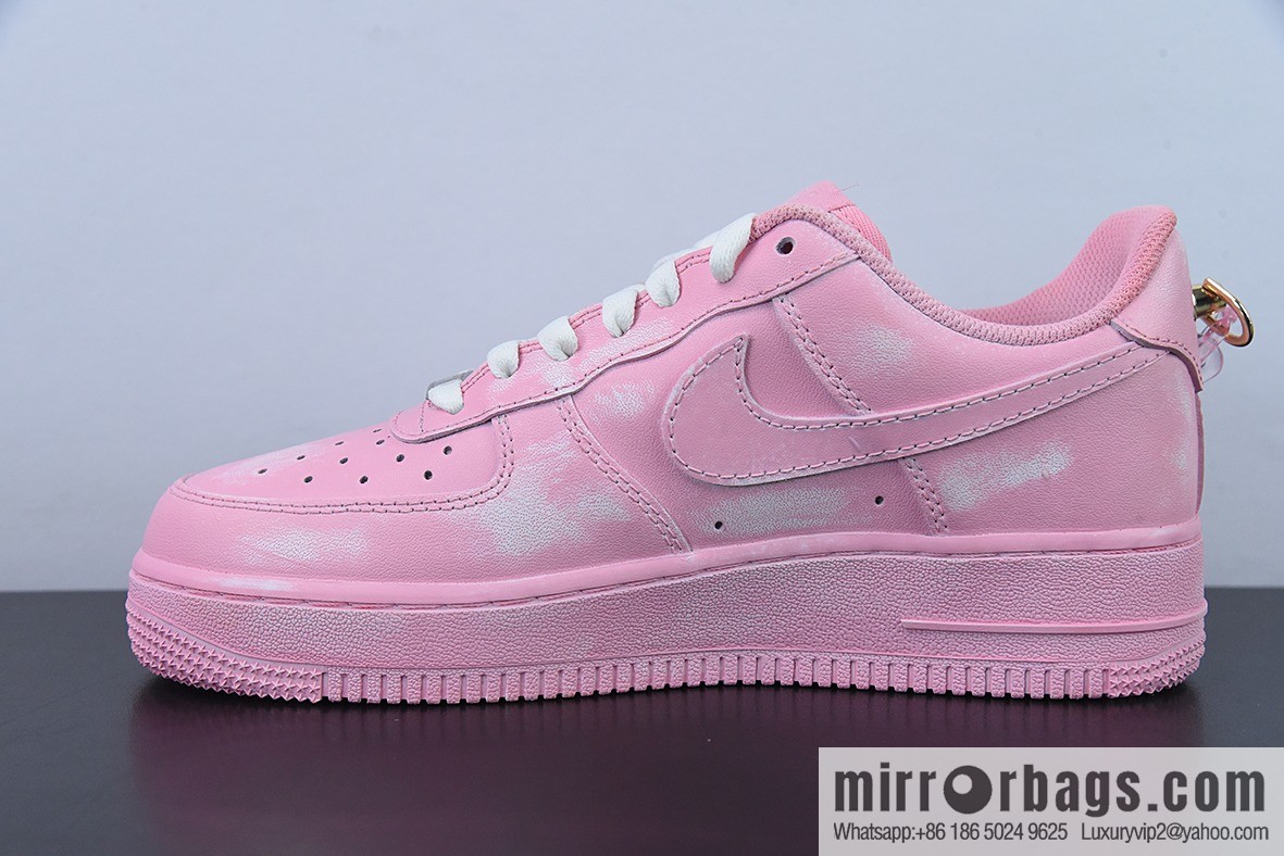 Nike Air Force 1 Low 07 pink crystal chain, Air Force One low-top casual shoes, official item number: DD8959 100