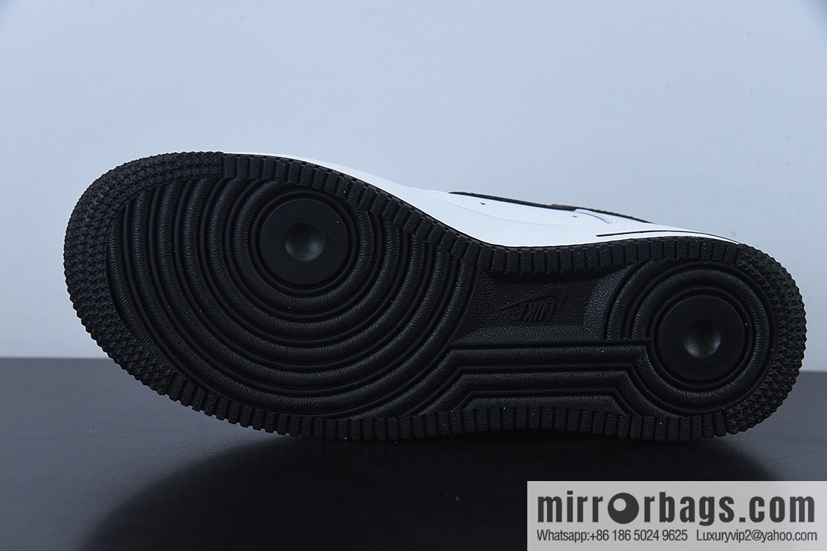 Nike Air Force 1 AF1 Air Force One/Low Top, White Black Grey Tail Embroidery Low Top Casual Board Shoes, Item Number: CT5531-100