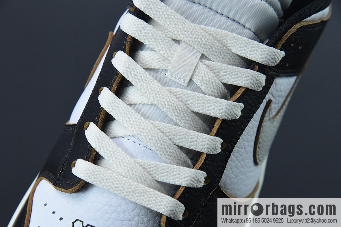 NK HUF x NK Dunk SB Low Top Sports Casual Board Shoes, Black and White, Scratch FD8775-001