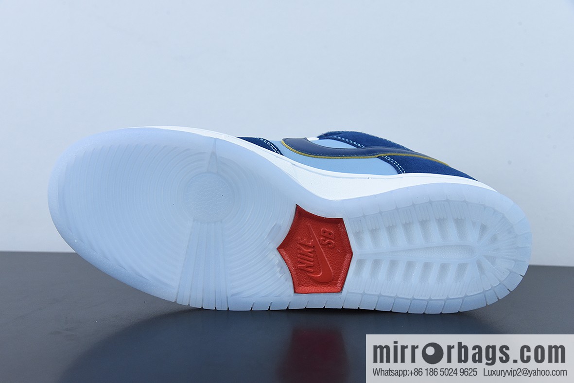Why So Sad? x Nike SB Dunk Low Pro Blue Dove Low Top Casual Board Shoes, Part Number: dx5549-400