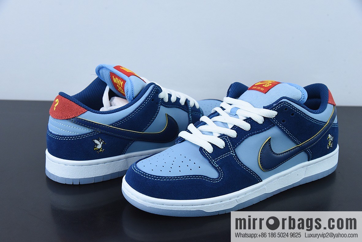 Why So Sad? x Nike SB Dunk Low Pro Blue Dove Low Top Casual Board Shoes, Part Number: dx5549-400