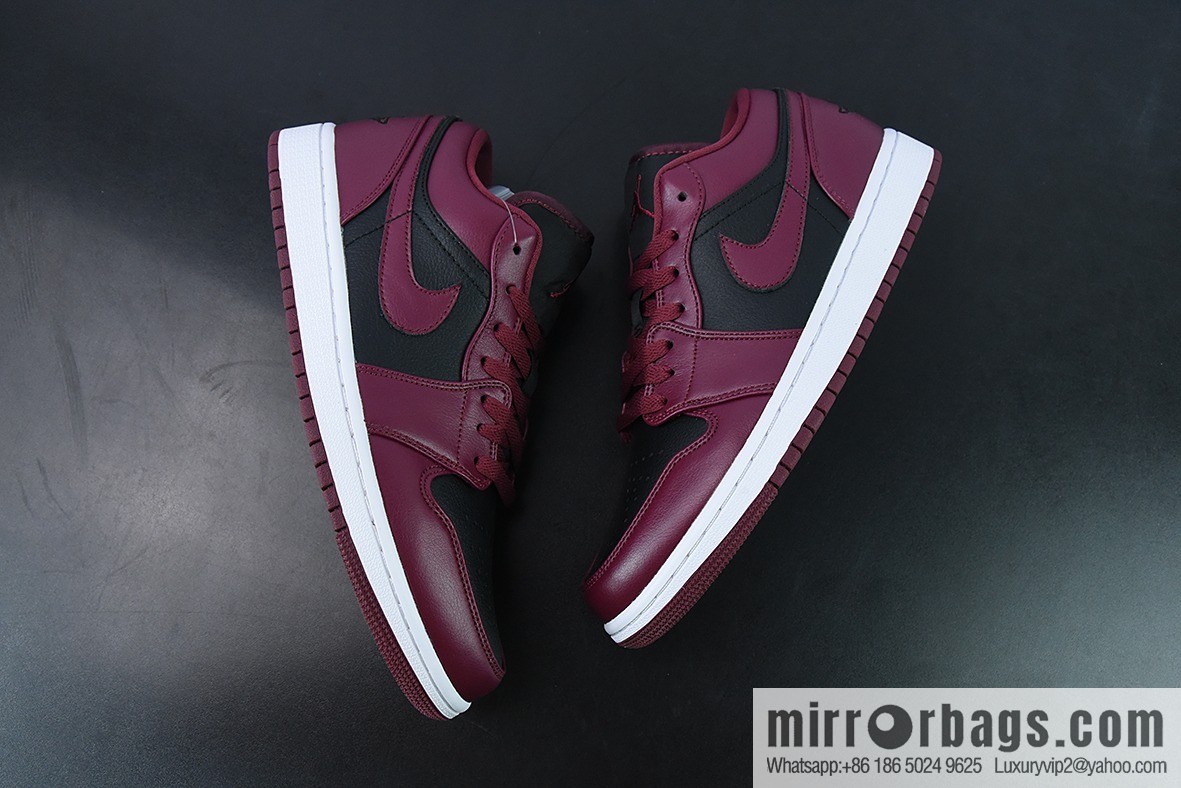 Air Jordan 1 Low AJ1 Joe 1 burgundy black, low-top basketball shoes, item number: DC0774-006