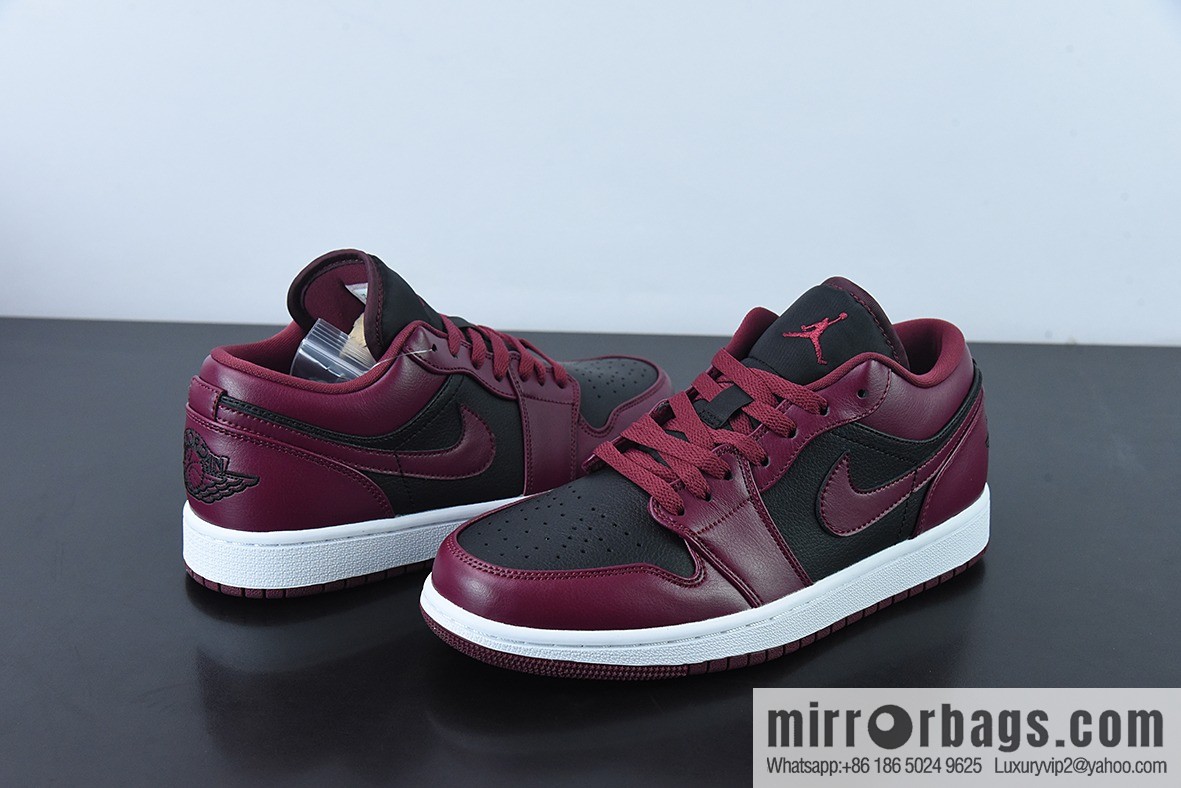 Air Jordan 1 Low AJ1 Joe 1 burgundy black, low-top basketball shoes, item number: DC0774-006