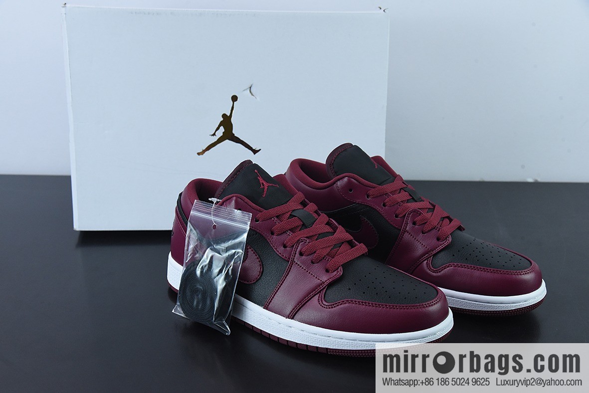 Air Jordan 1 Low AJ1 Joe 1 burgundy black, low-top basketball shoes, item number: DC0774-006