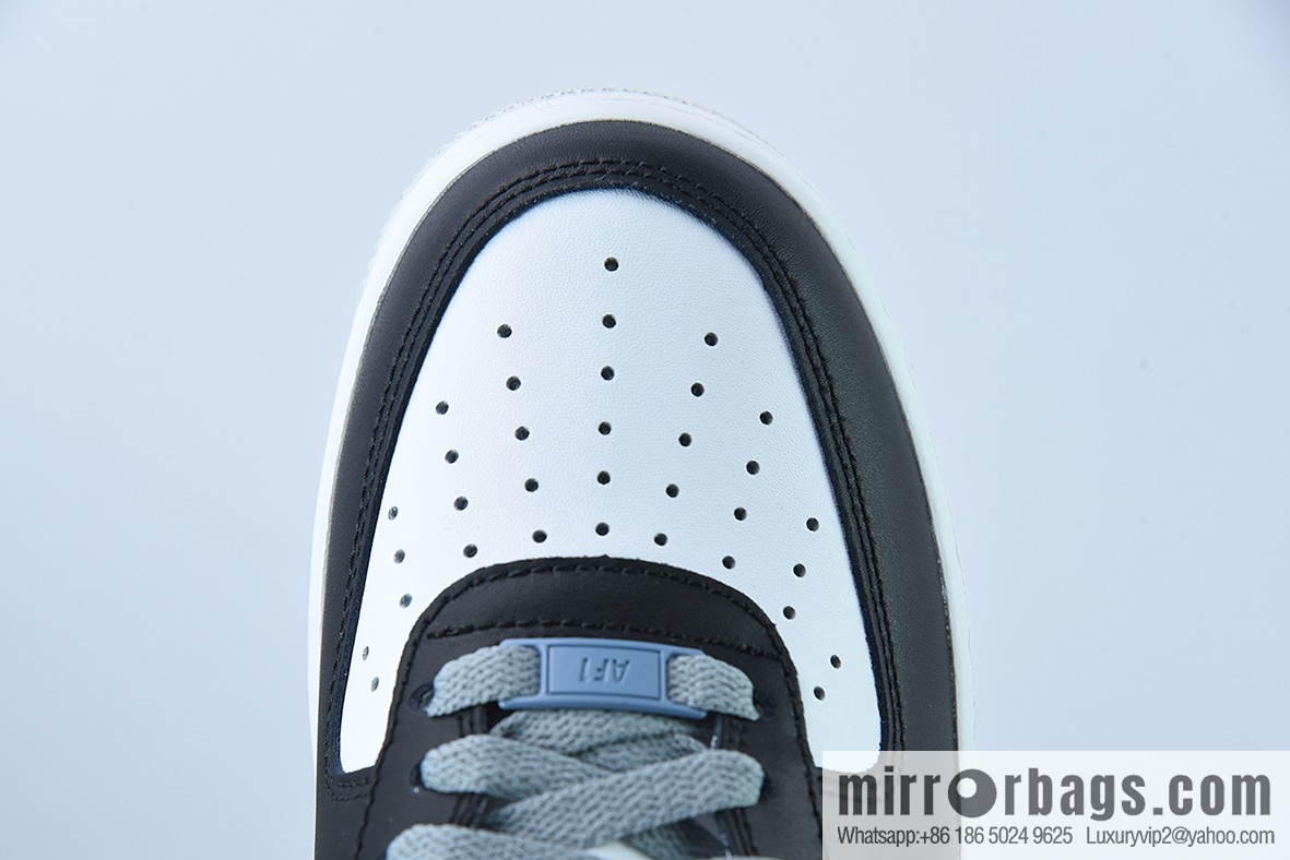 NK Air Force 1 Air Force One low-top sports and leisure board shoes black and white gray hook, item number FD9065-100