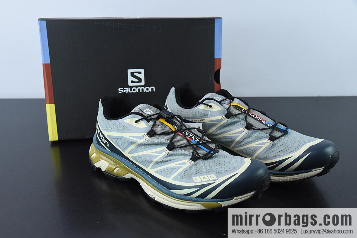 Salomon Salomon XT-6 Mist Blue Vintage Functional Trend Casual Running Shoes 414551