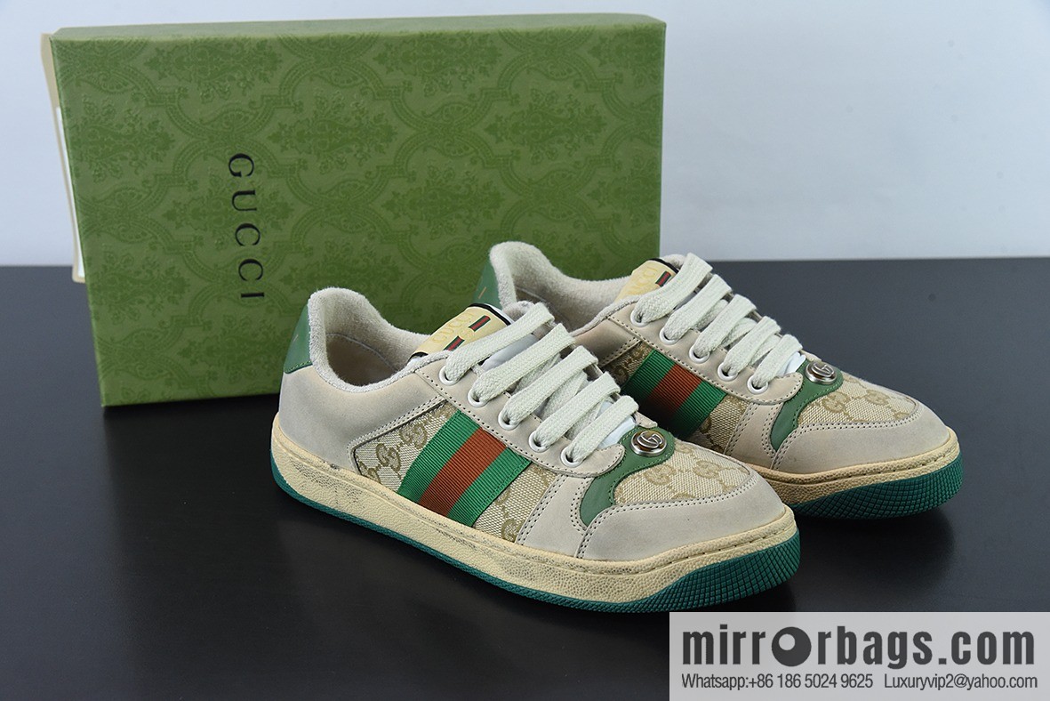 Gucci Gucci Screener GG Enamel Vintage Old Small Dirty Board Shoes