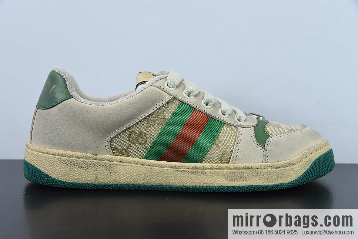 Gucci Gucci Screener GG Enamel Vintage Old Small Dirty Board Shoes