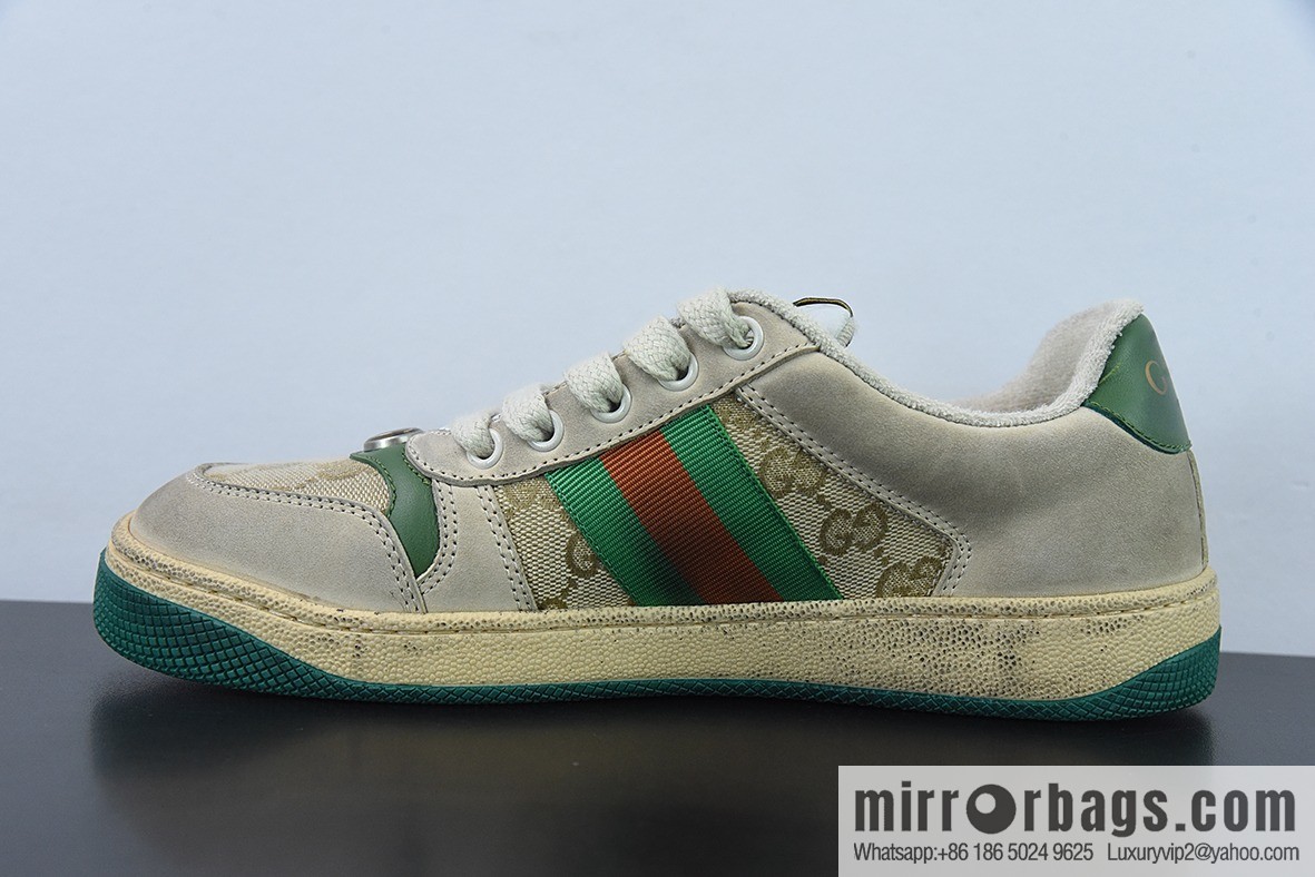 Gucci Gucci Screener GG Enamel Vintage Old Small Dirty Board Shoes