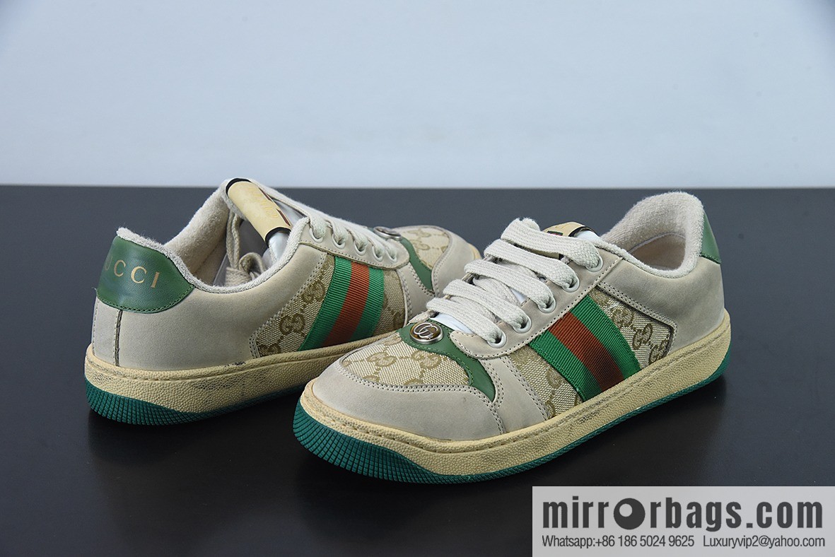Gucci Gucci Screener GG Enamel Vintage Old Small Dirty Board Shoes