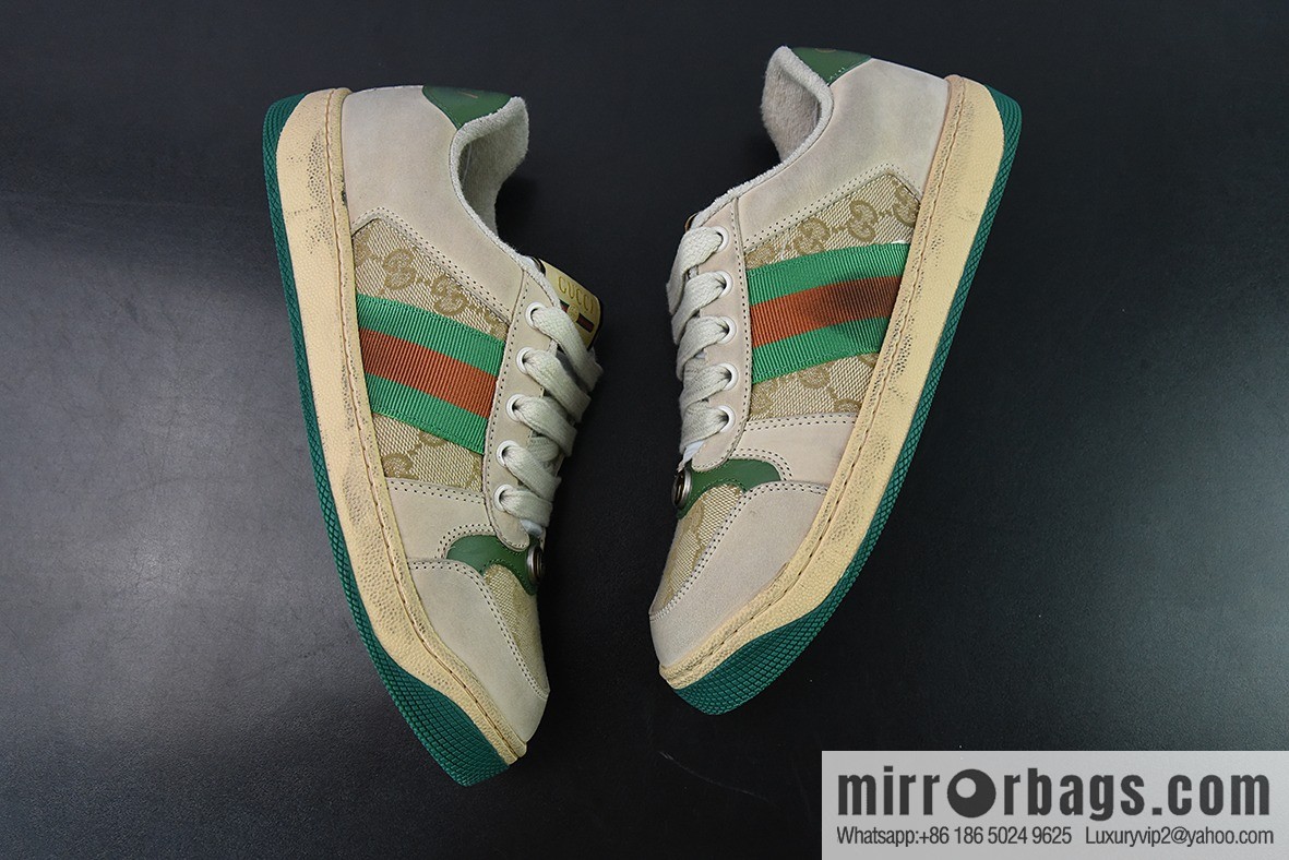Gucci Gucci Screener GG Enamel Vintage Old Small Dirty Board Shoes