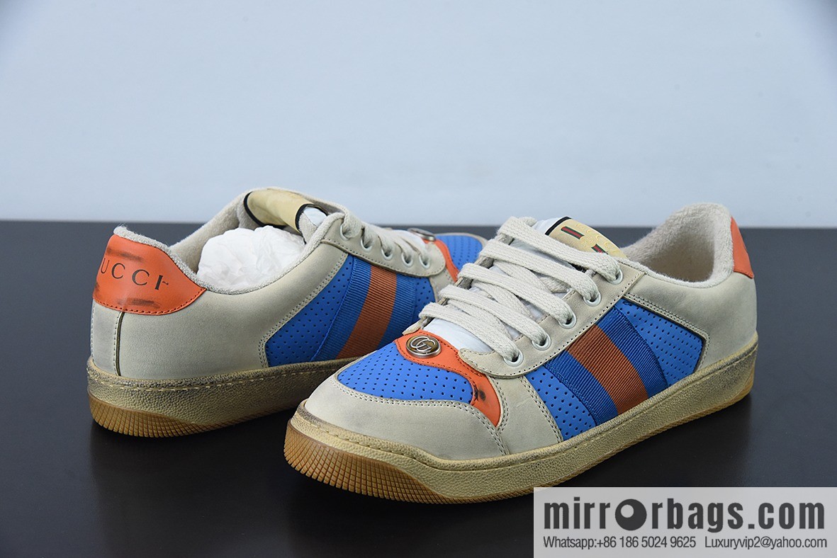 Gucci Gucci Screener GG Enamel Vintage Old Small Dirty Board Shoes