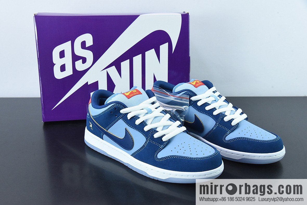 Who So Sad x NK SB Dunk Low joint low-top casual sports skate shoes blue DX5549-400