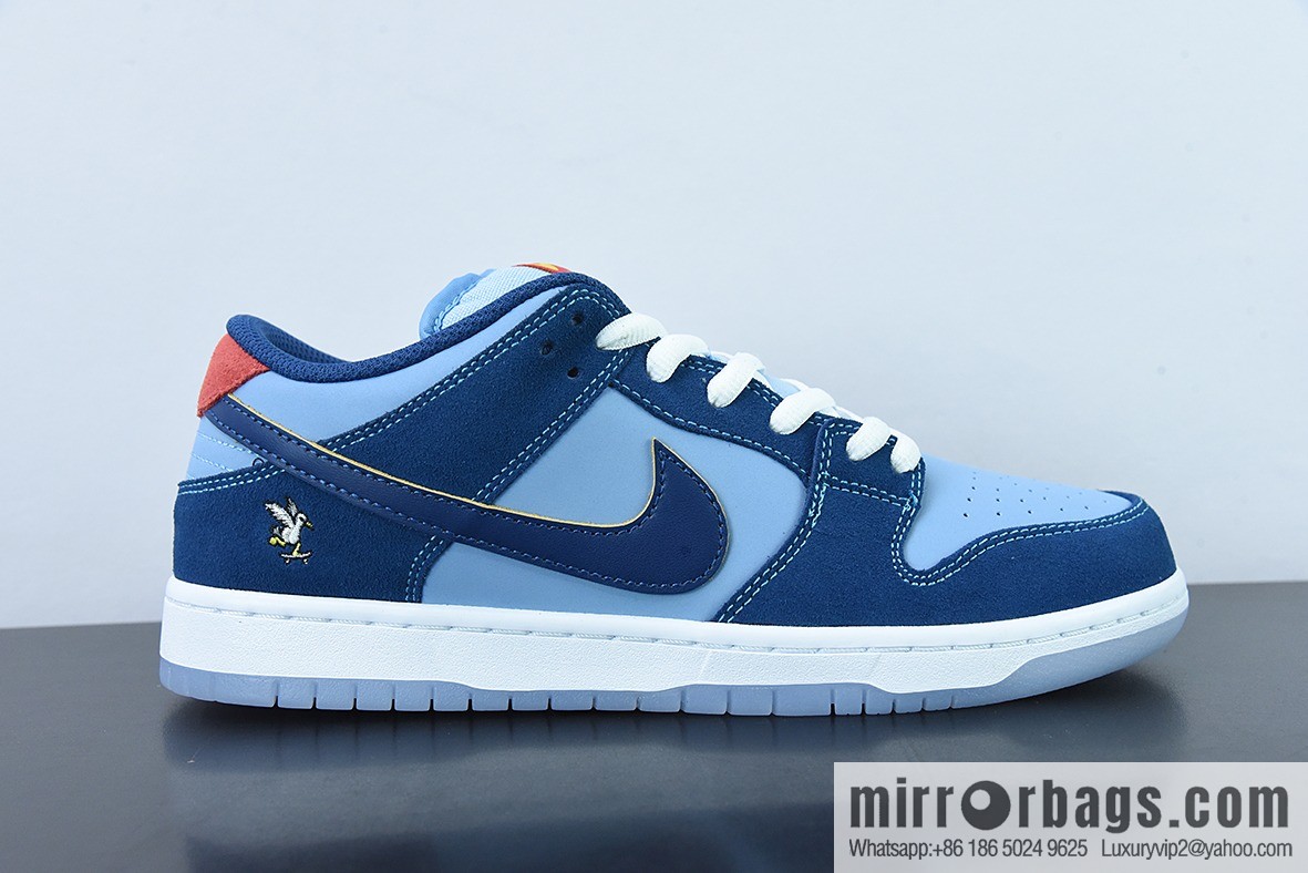 Who So Sad x NK SB Dunk Low joint low-top casual sports skate shoes blue DX5549-400