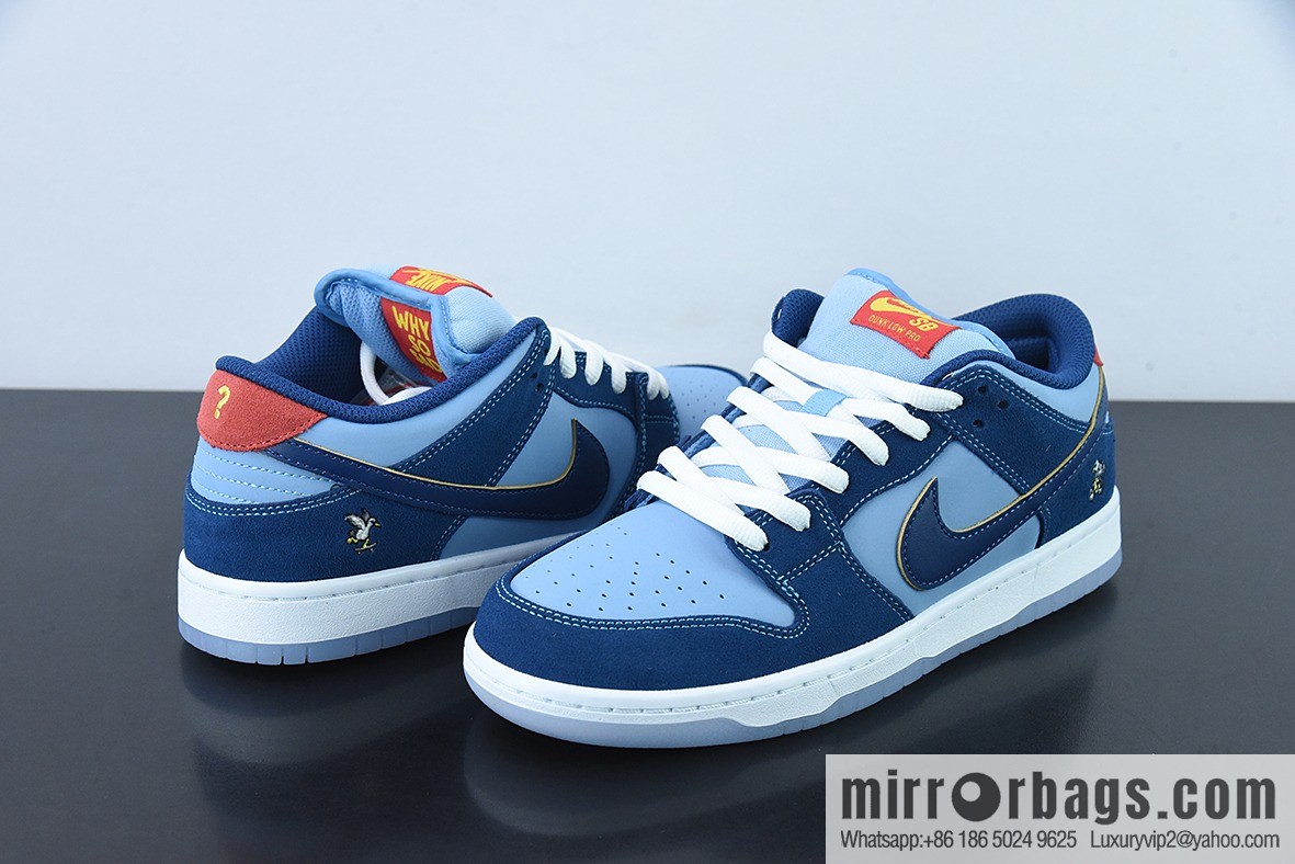 Who So Sad x NK SB Dunk Low joint low-top casual sports skate shoes blue DX5549-400