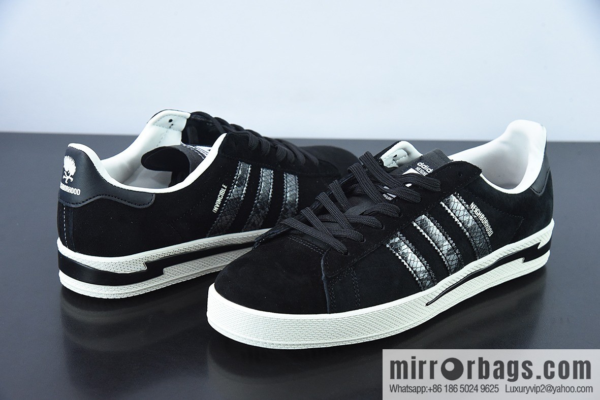 NEIGHBORHOOD x INVINCIBLE x AD Originals Campus Tripartite Joint Academy Series Classic Vintage Low Top Versatile Casual Sports Board Shoes GW8852