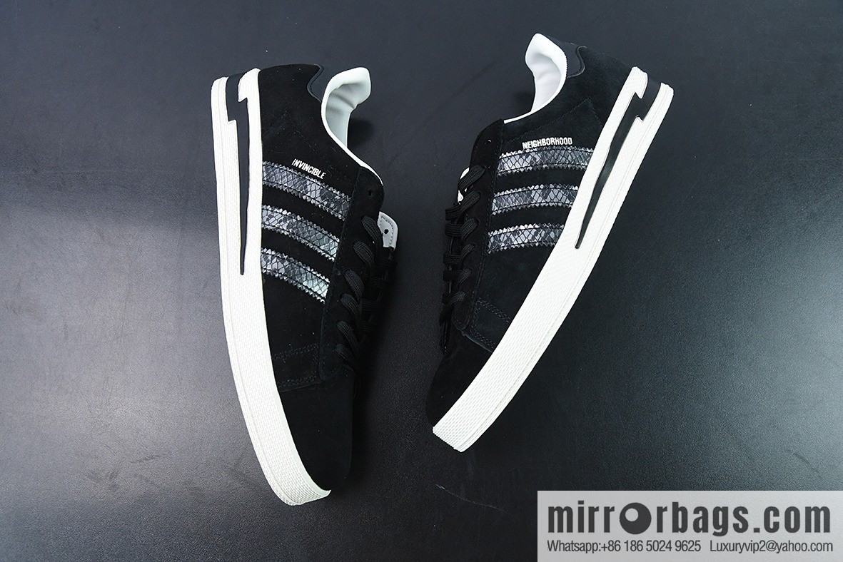 NEIGHBORHOOD x INVINCIBLE x AD Originals Campus Tripartite Joint Academy Series Classic Vintage Low Top Versatile Casual Sports Board Shoes GW8852