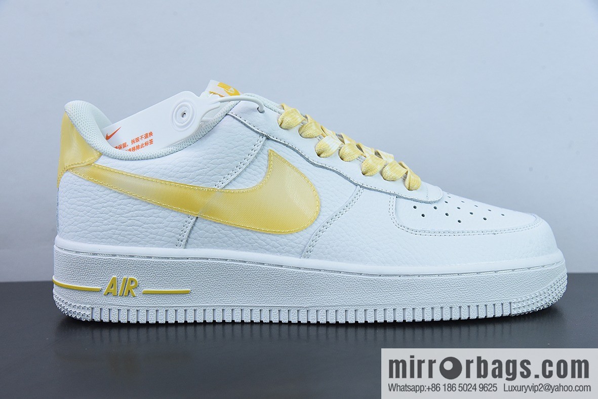 Nk Air Force 1 '07 Low White and Yellow, Classic Versatile Low Help Air Force One, Item Number DV3505-101