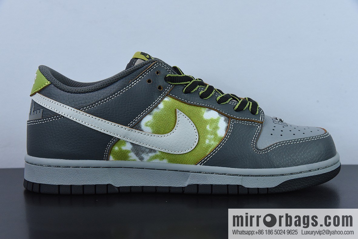 HUF x Nk SB Dunk Low NYC joint model, gray-green SB low-top sports and leisure shoes, item number: FD8775-002