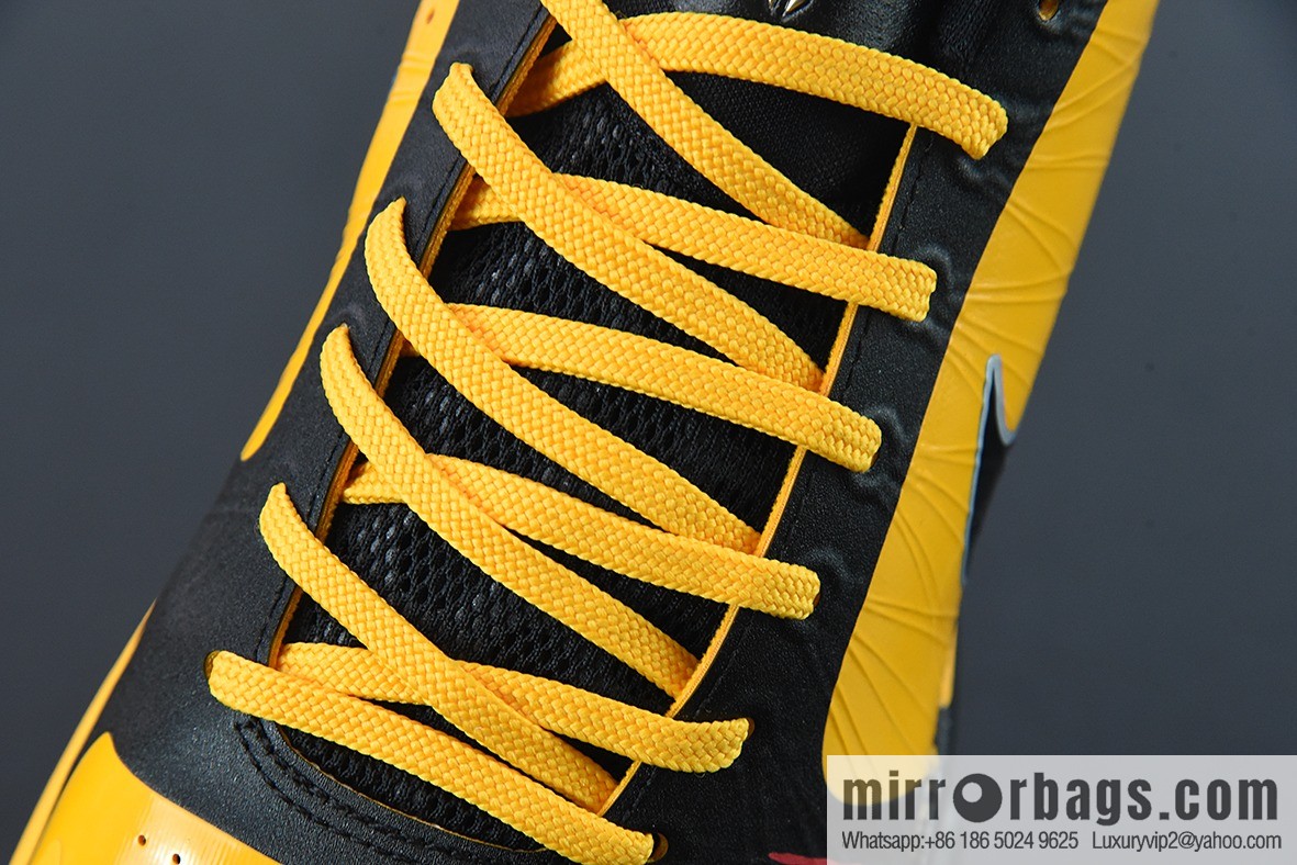 Nike Kobe 5 Bruce Lee Alt Black and Yellow Bruce Lee Men's Sports Shoes, Item Number: CD4991-101-700