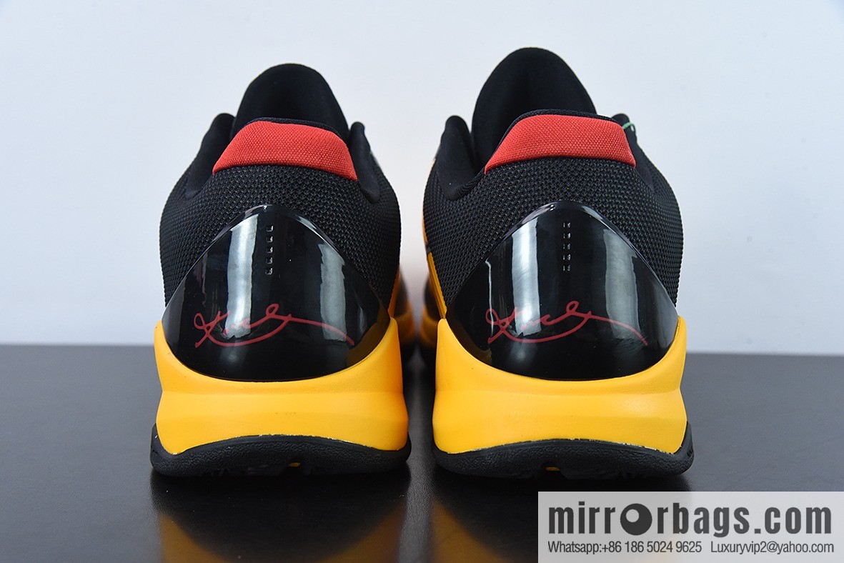 Nike Kobe 5 Bruce Lee Alt Black and Yellow Bruce Lee Men's Sports Shoes, Item Number: CD4991-101-700