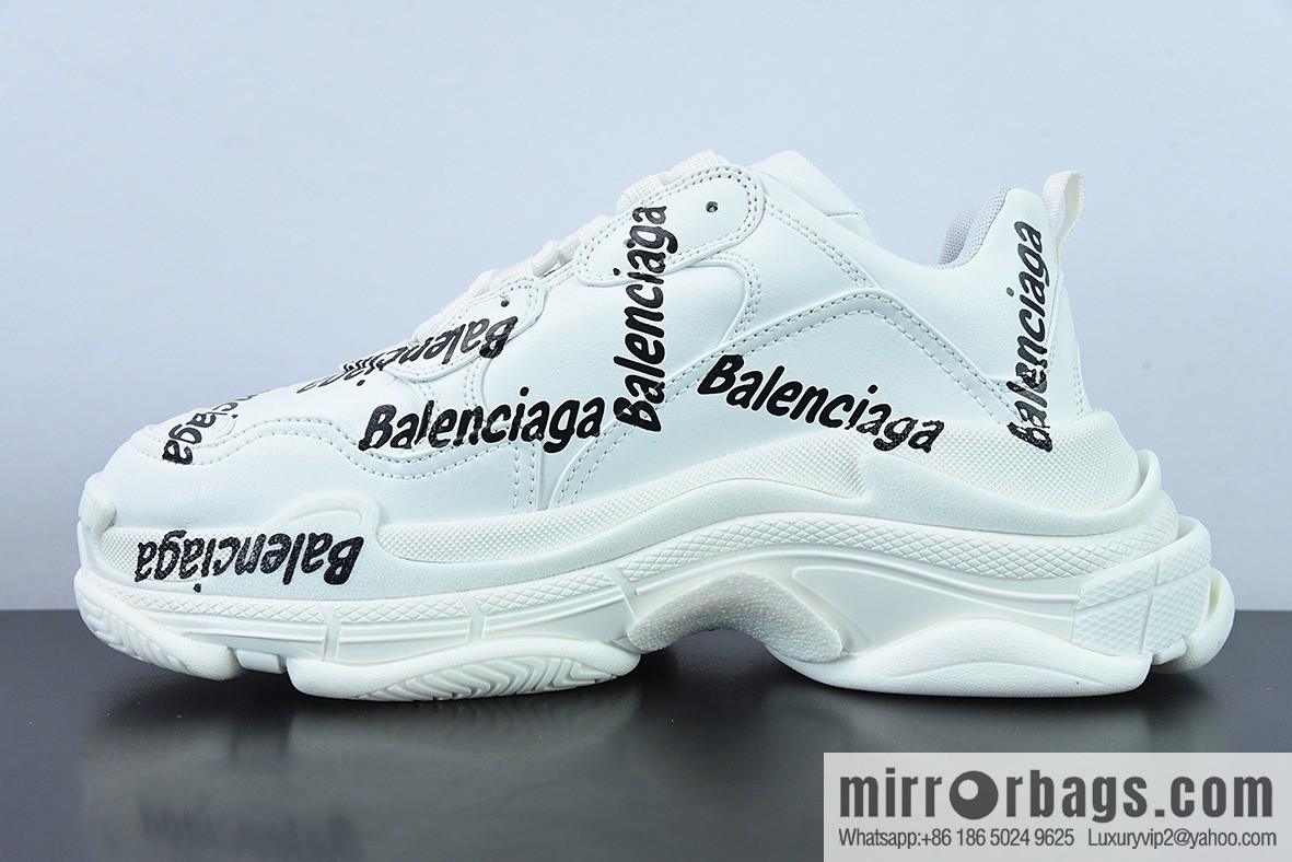 Balenciaga/Balenciaga Balenciaga generation dad shoes bullet comment white and black letters, item number: 536737W2FAB9010