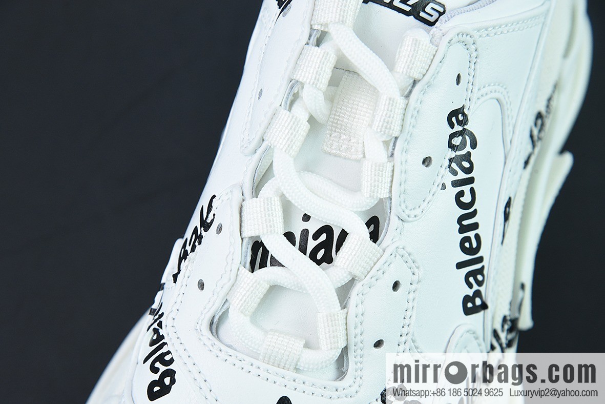 Balenciaga/Balenciaga Balenciaga generation dad shoes bullet comment white and black letters, item number: 536737W2FAB9010
