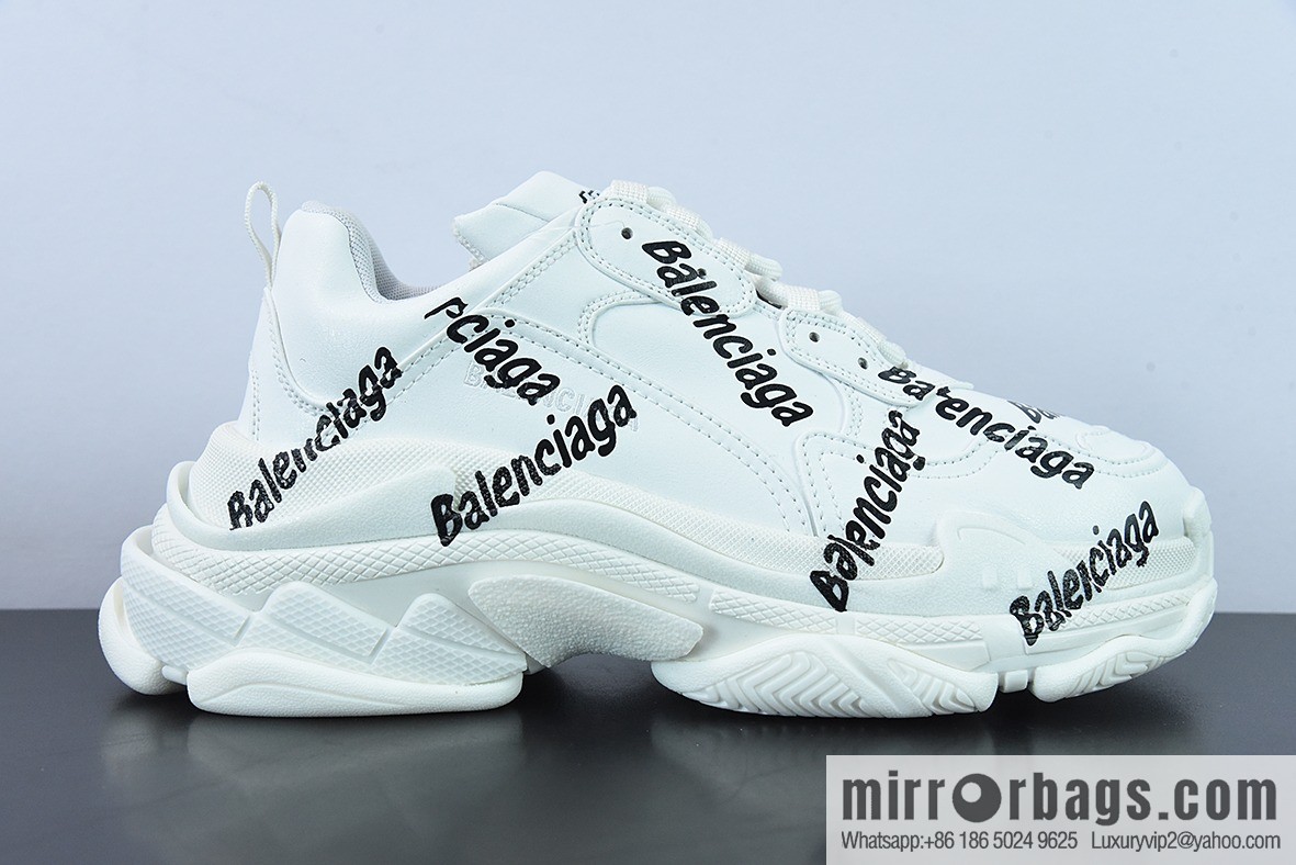 Balenciaga/Balenciaga Balenciaga generation dad shoes bullet comment white and black letters, item number: 536737W2FAB9010