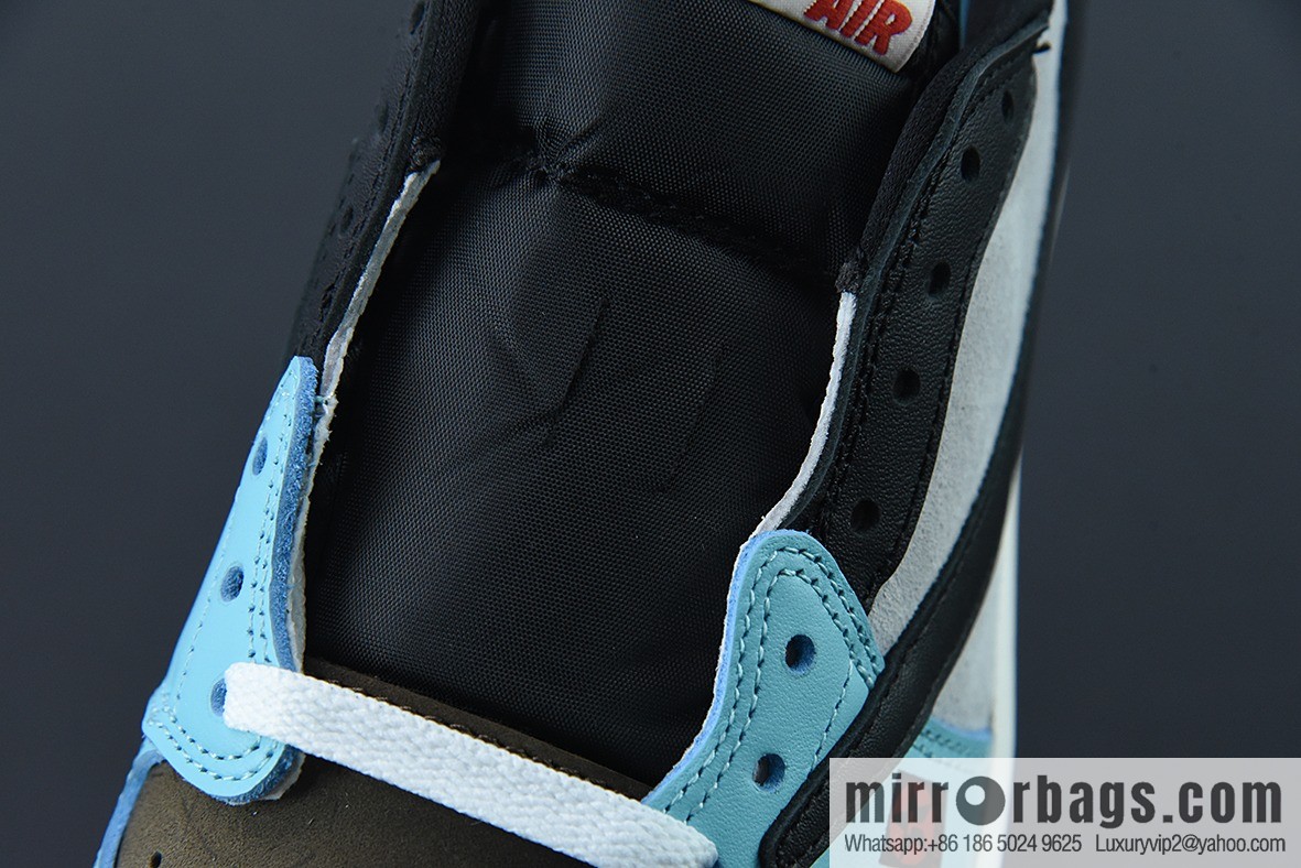 Travis Scott x Air Jordan 1 Low Grey Black Blue/Jack Barb Low Top, Item Number: DM7866-009
