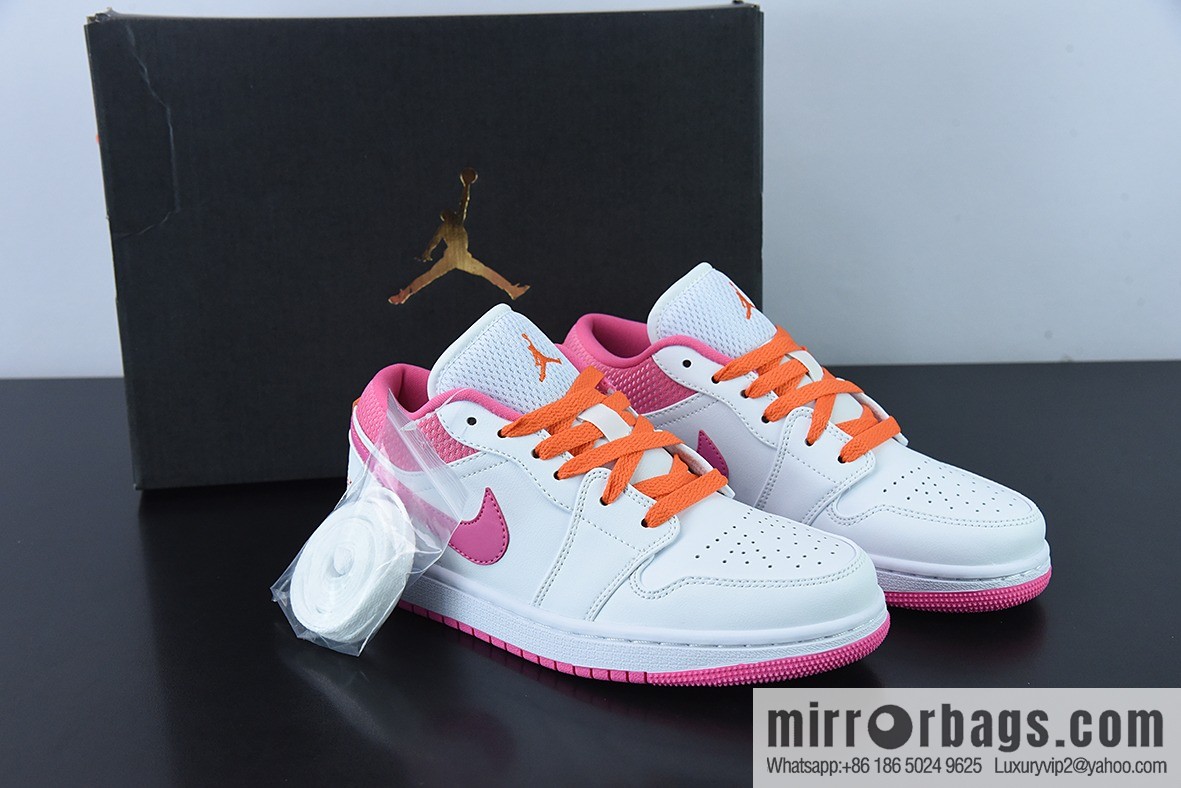 Air Jordan 1 Low AJ1 Joe 1 white pink low top basketball shoe, item number DR9498-168