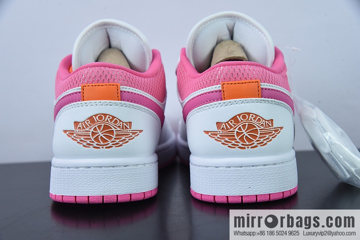 Air Jordan 1 Low AJ1 Joe 1 white pink low top basketball shoe, item number DR9498-168