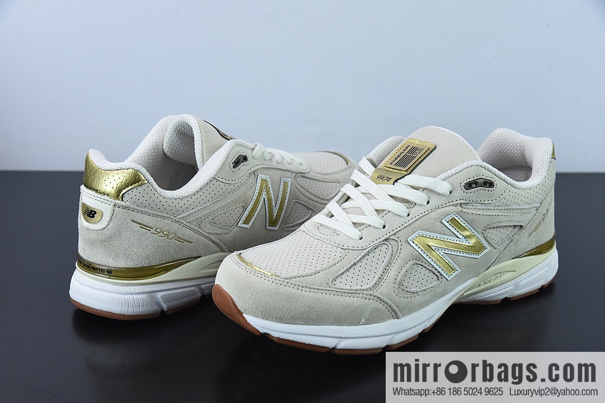 New Balance 990 V4 40th Anniversary Limited Red Label Grey Vintage Running Shoes, Item Number: M990AG4