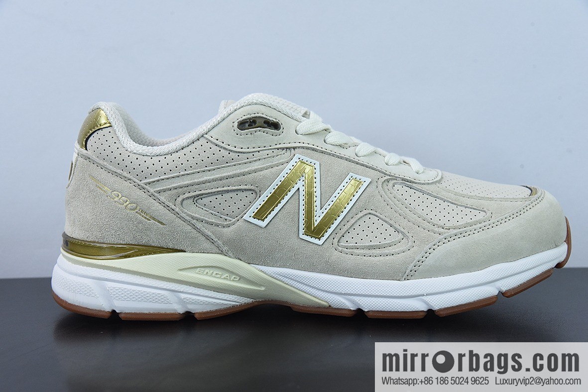 New Balance 990 V4 40th Anniversary Limited Red Label Grey Vintage Running Shoes, Item Number: M990AG4