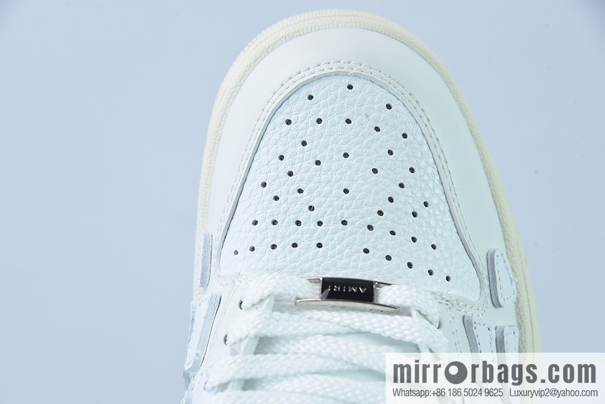 AMIRI Skel Top Hi Sneakers Skeleton Low Top Board Shoes, Pure White