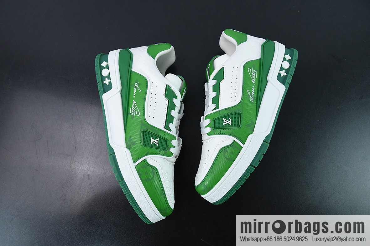 LV/Louis Vuitton 2021s LV Trainer limited joint name, the latest color scheme in autumn men's sneakers