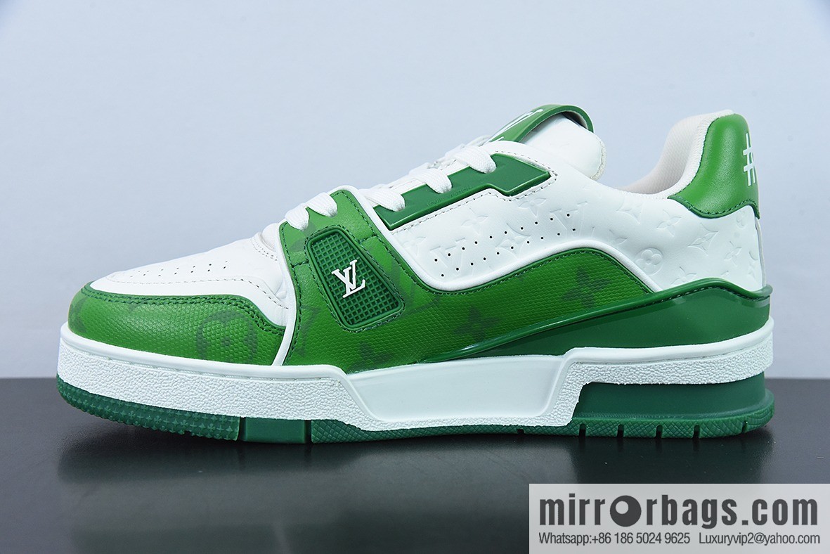 LV/Louis Vuitton 2021s LV Trainer limited joint name, the latest color scheme in autumn men's sneakers