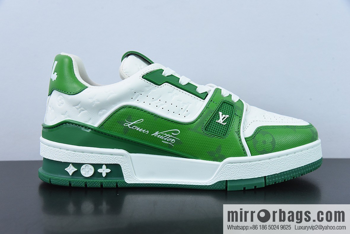 LV/Louis Vuitton 2021s LV Trainer limited joint name, the latest color scheme in autumn men's sneakers