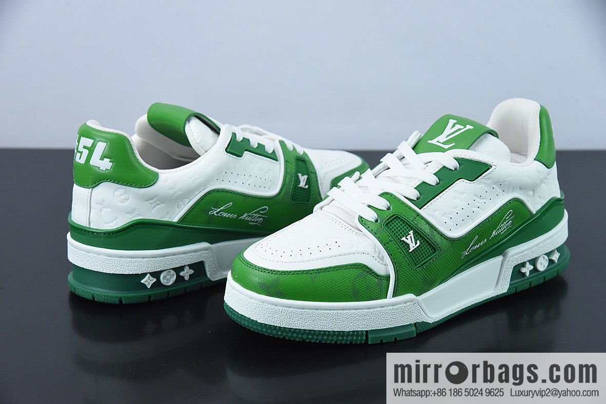 LV/Louis Vuitton 2021s LV Trainer limited joint name, the latest color scheme in autumn men's sneakers