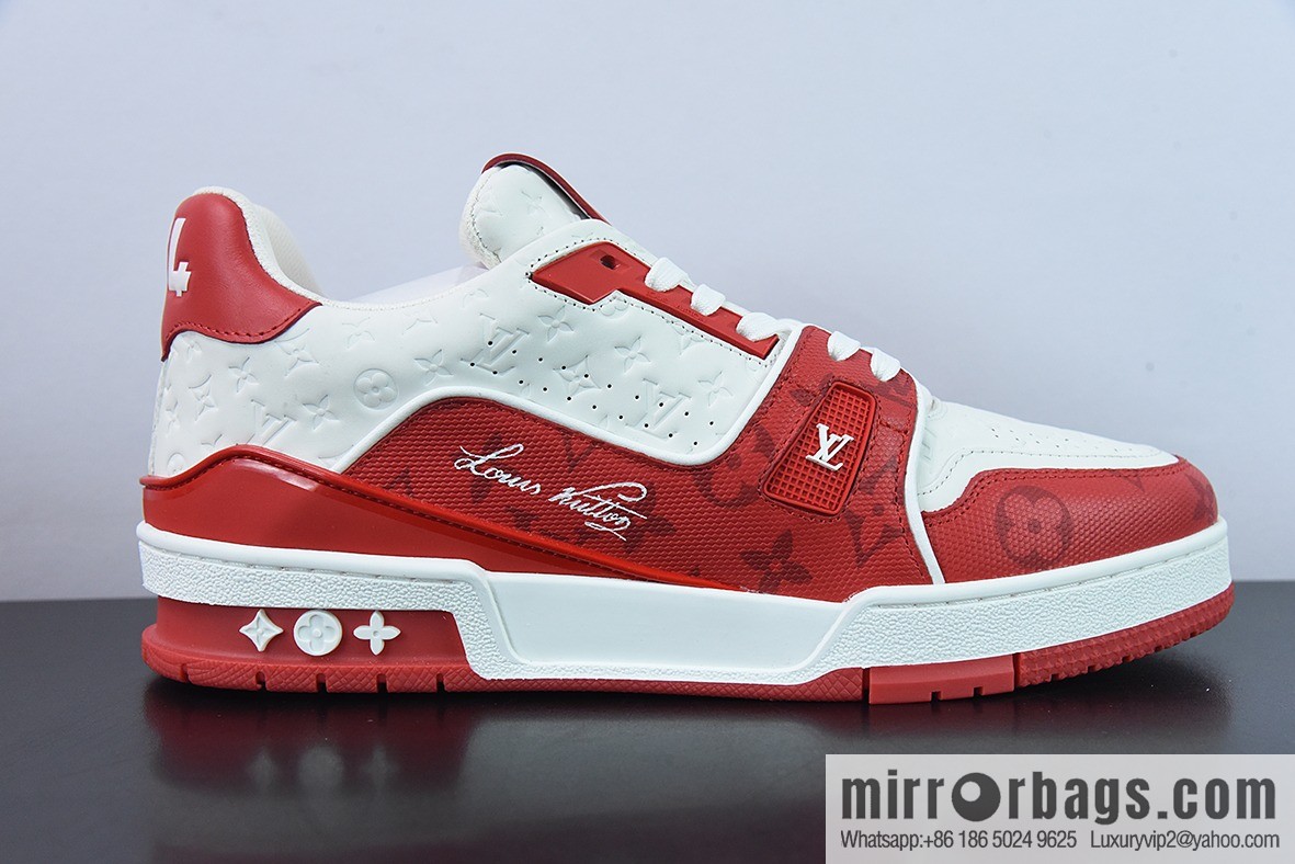 LV/Louis Vuitton 2021s LV Trainer limited joint name, the latest color scheme in autumn men's sneakers