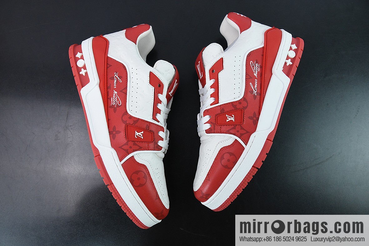 LV/Louis Vuitton 2021s LV Trainer limited joint name, the latest color scheme in autumn men's sneakers